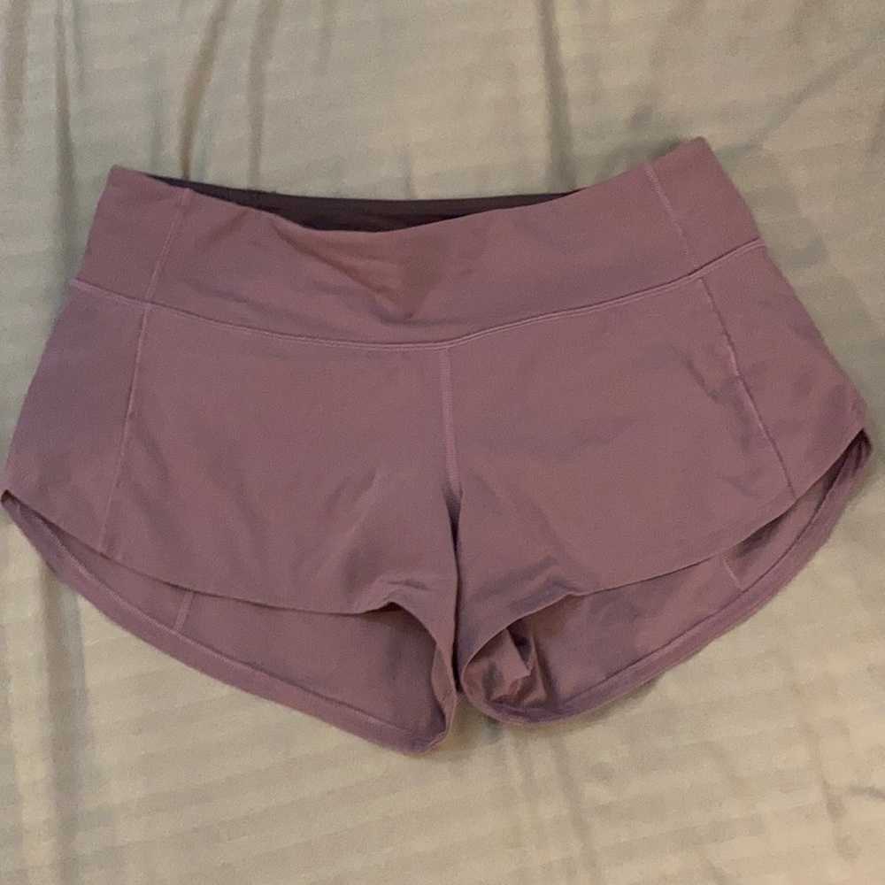 Purple lululemon speed up shorts 2.5” inseam